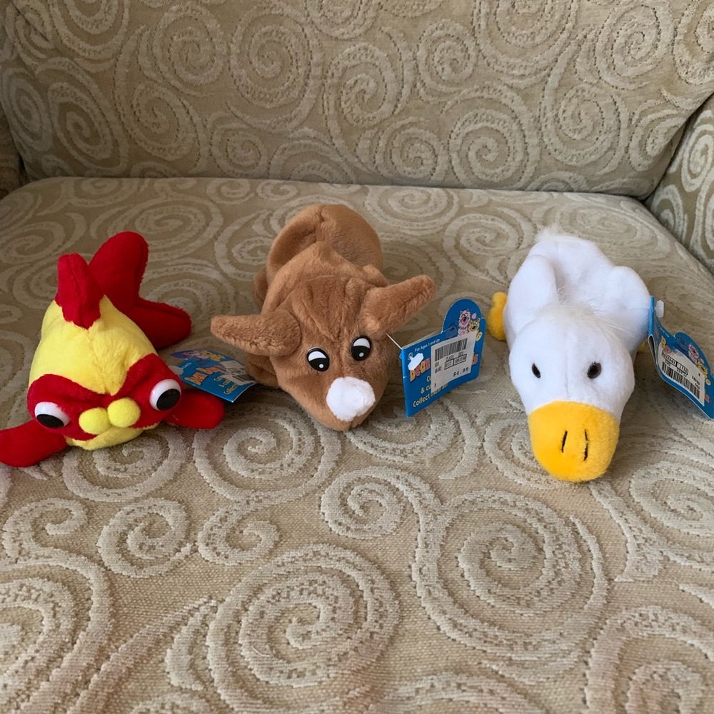 Bean Bag Friends (Fish, Rhino, Duck) Animal Plush